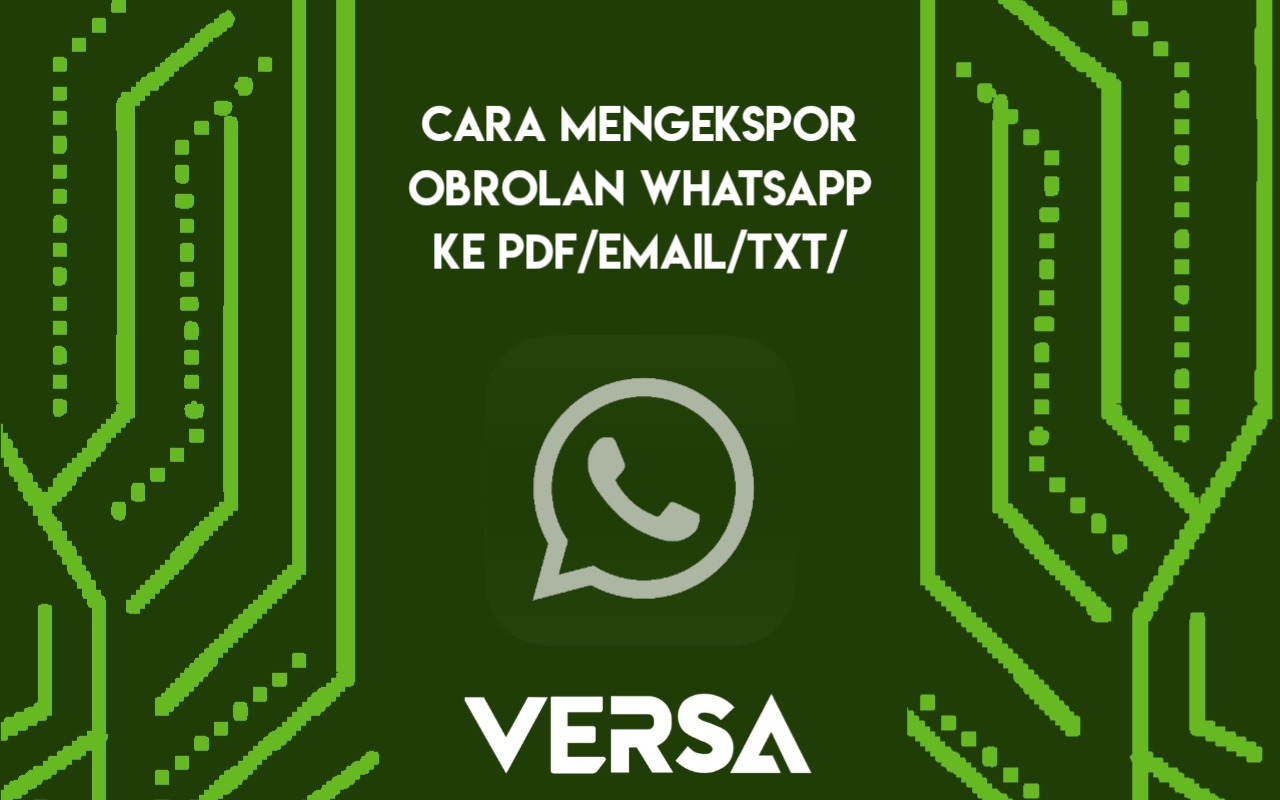 Cara Mengekspor Obrolan WhatsApp ke PDF/Email/TXT/